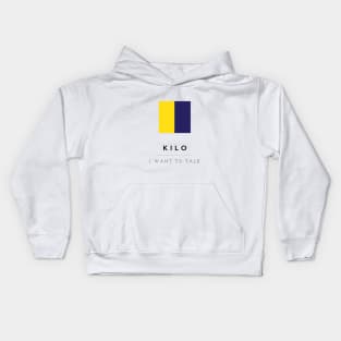 Kilo: ICS Flag Semaphore Kids Hoodie